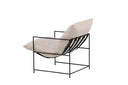 Designer lounge armchair Sedalia – modern armchair with armrests in Beige