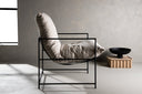 Designer lounge armchair Sedalia – modern armchair with armrests in Beige