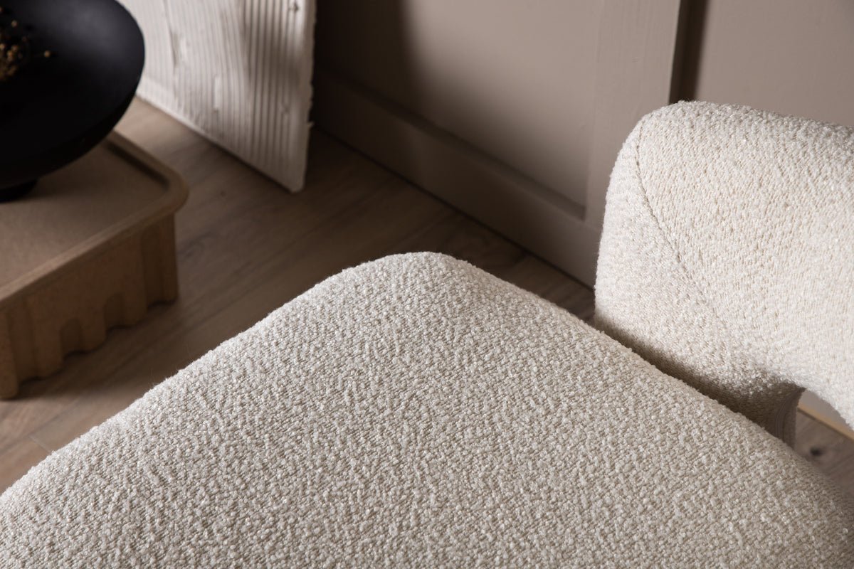 Designer lounge armchair Velina – modern bouclé armchair in four colors