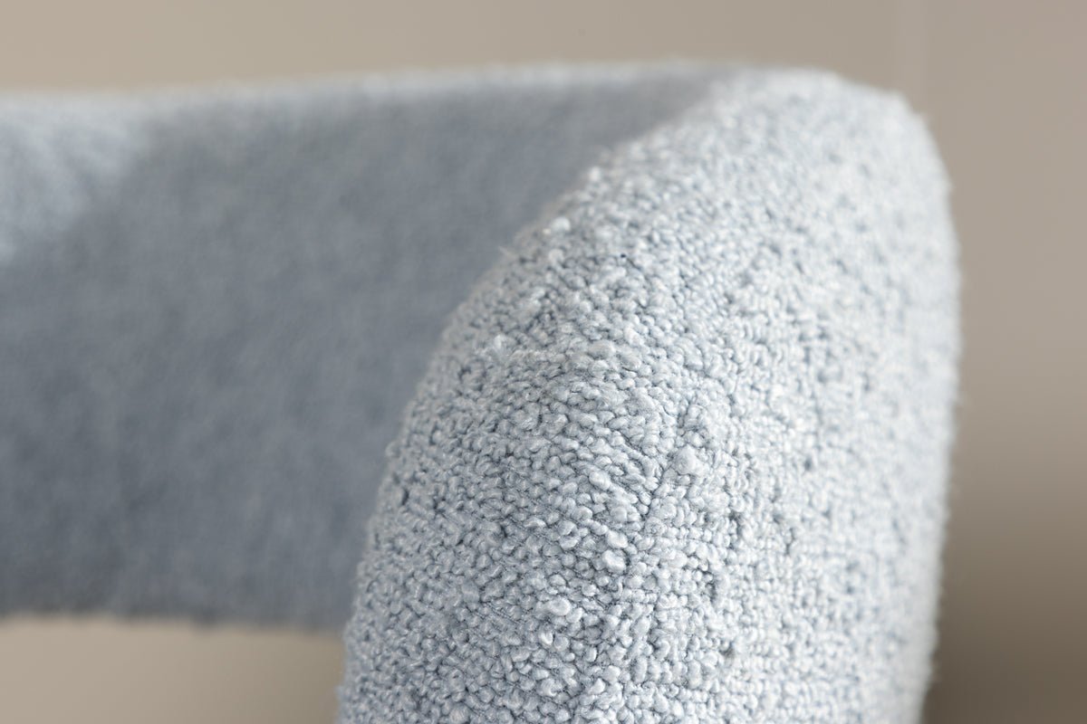 Designer lounge armchair Velina – modern bouclé armchair in four colors