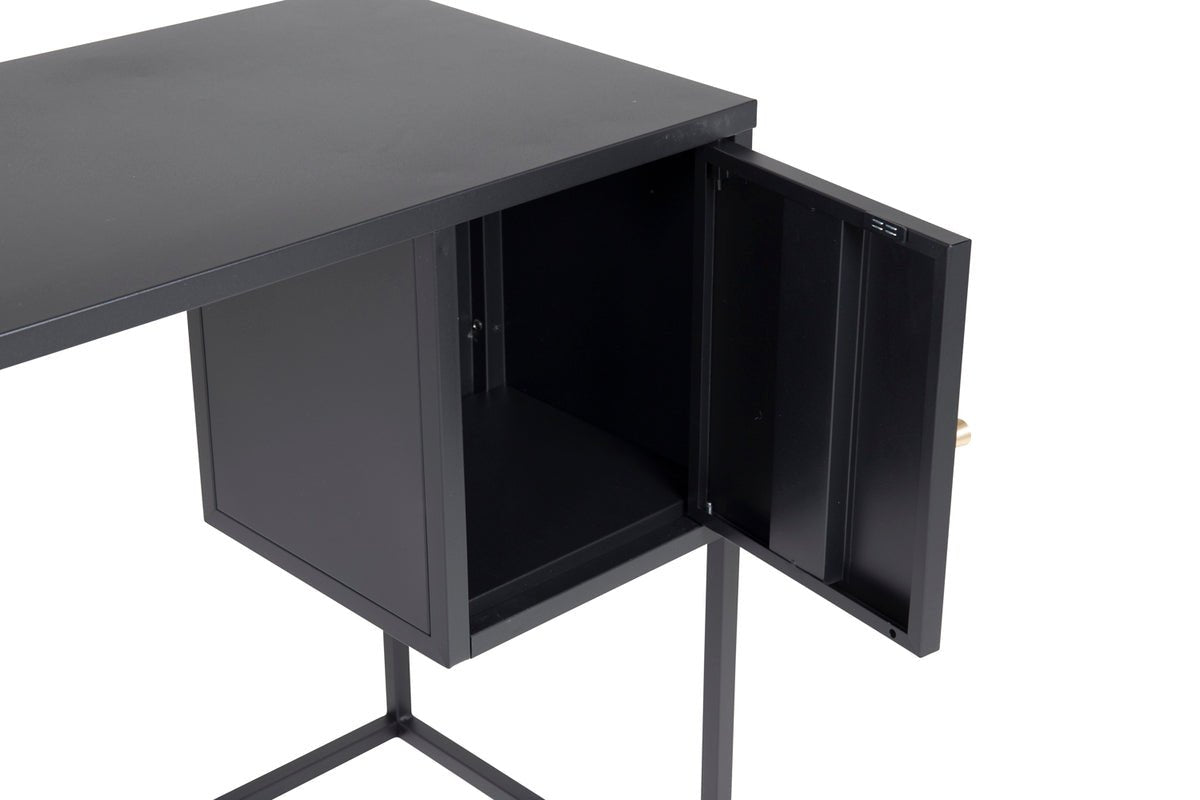 Desk Maru - modern design with practically integrated side cabinet