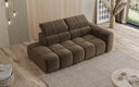 Designer 3-Seater Sofa with Chaise Longue Mia in Chenille