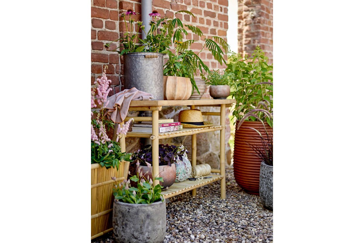 Metal Bucket Borås – Galvanized Design in Gray with Wooden Handle