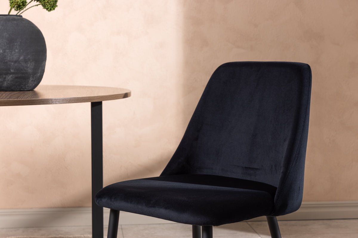 2er Set - Stuhl Liora aus weichem Polyestersamt