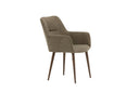 2-piece set - Future chair with legs in modern walnut brown