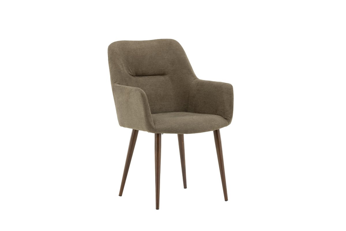 2-piece set - Future chair with legs in modern walnut brown