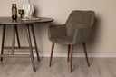 2-piece set - Future chair with legs in modern walnut brown