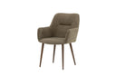 2-piece set - Future chair with legs in modern walnut brown