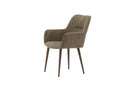 2-piece set - Future chair with legs in modern walnut brown