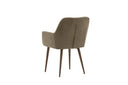 2-piece set - Future chair with legs in modern walnut brown