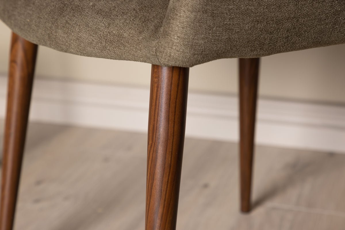 2-piece set - Future chair with legs in modern walnut brown