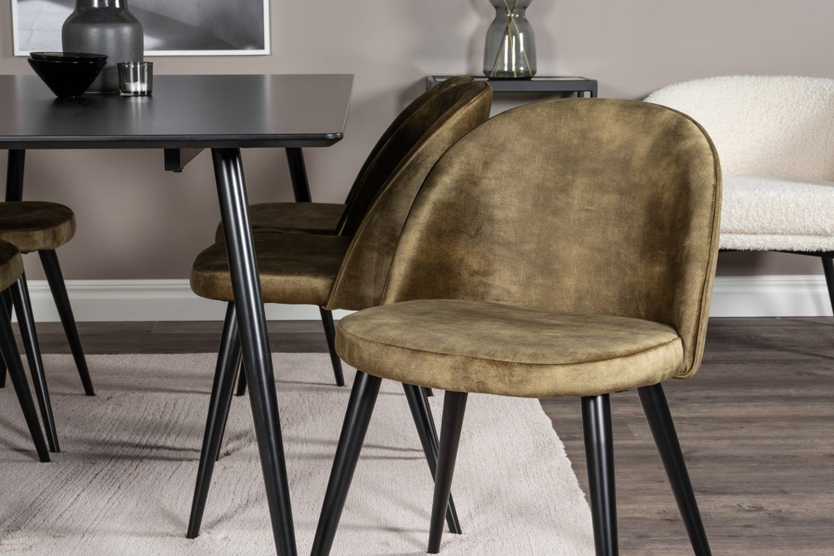 2-piece set - Chair Philipe with velvet in optionally 2 colors