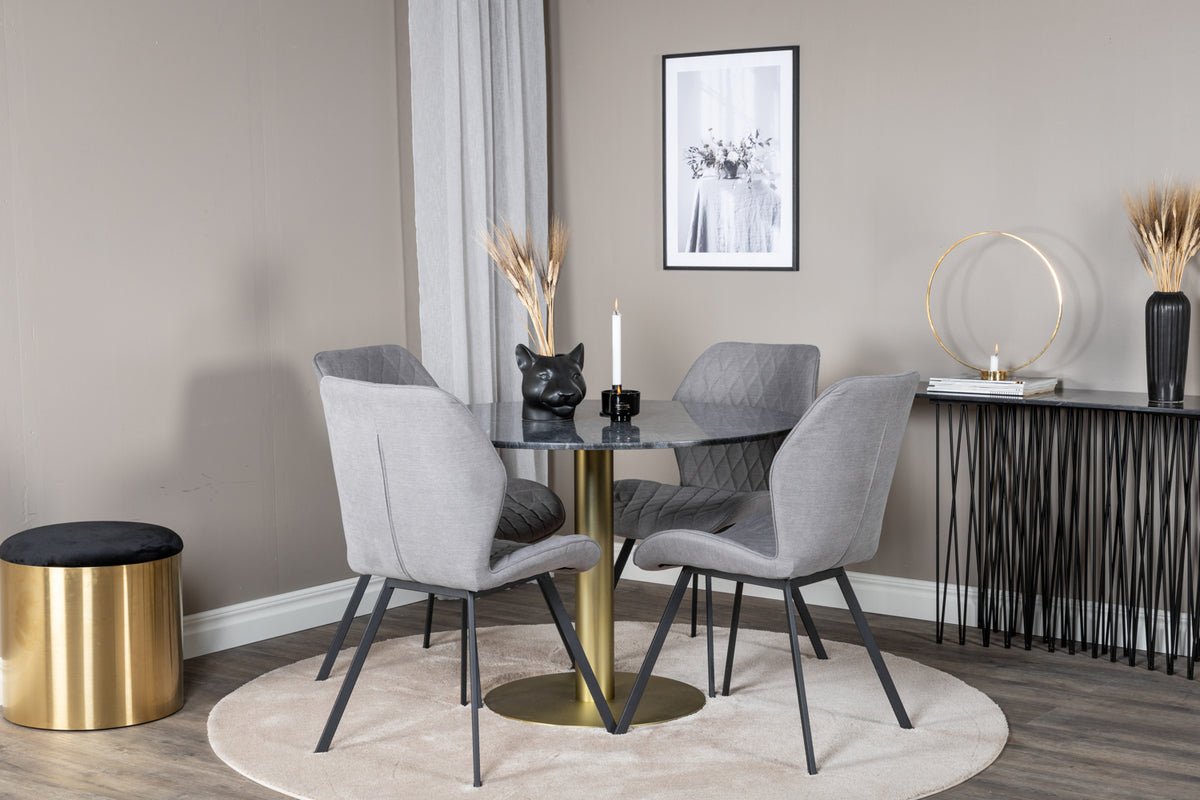 Dining table Alon - elegant combination of marble and steel
