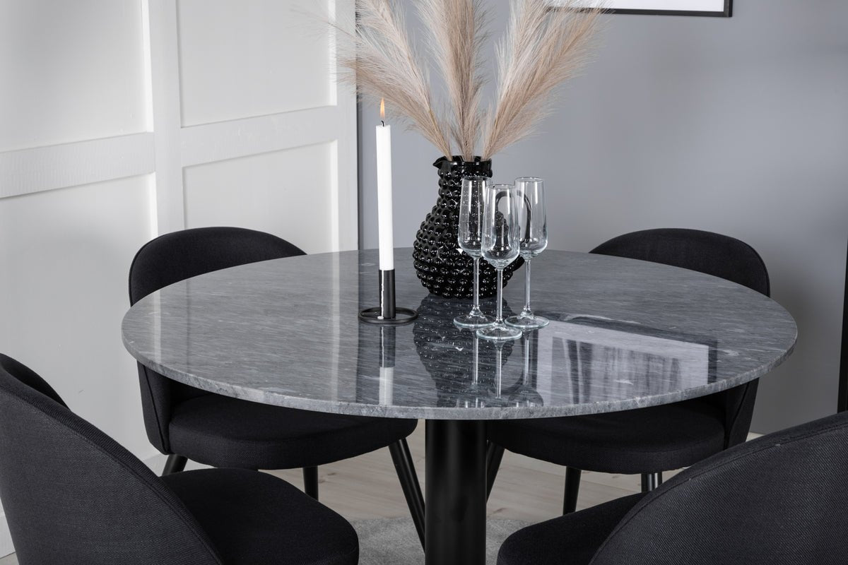 Dining table Alon - elegant combination of marble and steel