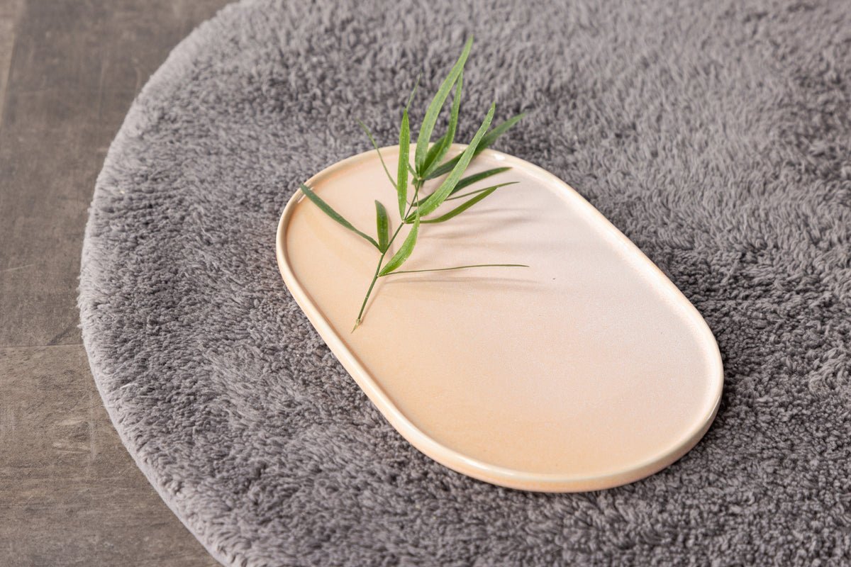 Bath Mat Penida - in round shape made of soft cotton