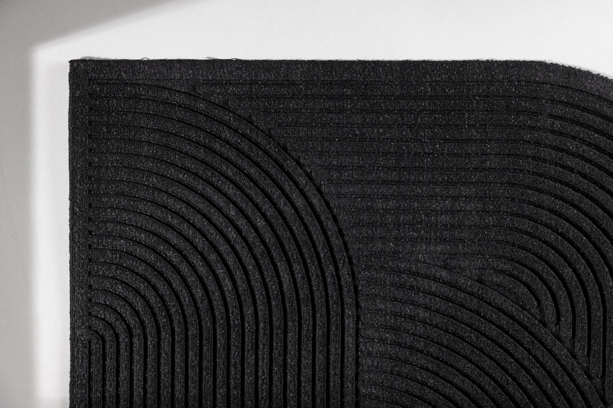 Doormat Anika - in Black made of polypropylene & rubber