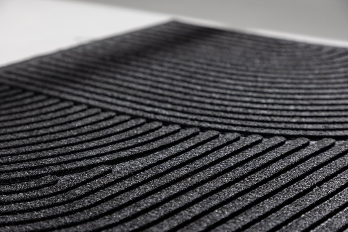 Doormat Anika - in Black made of polypropylene & rubber