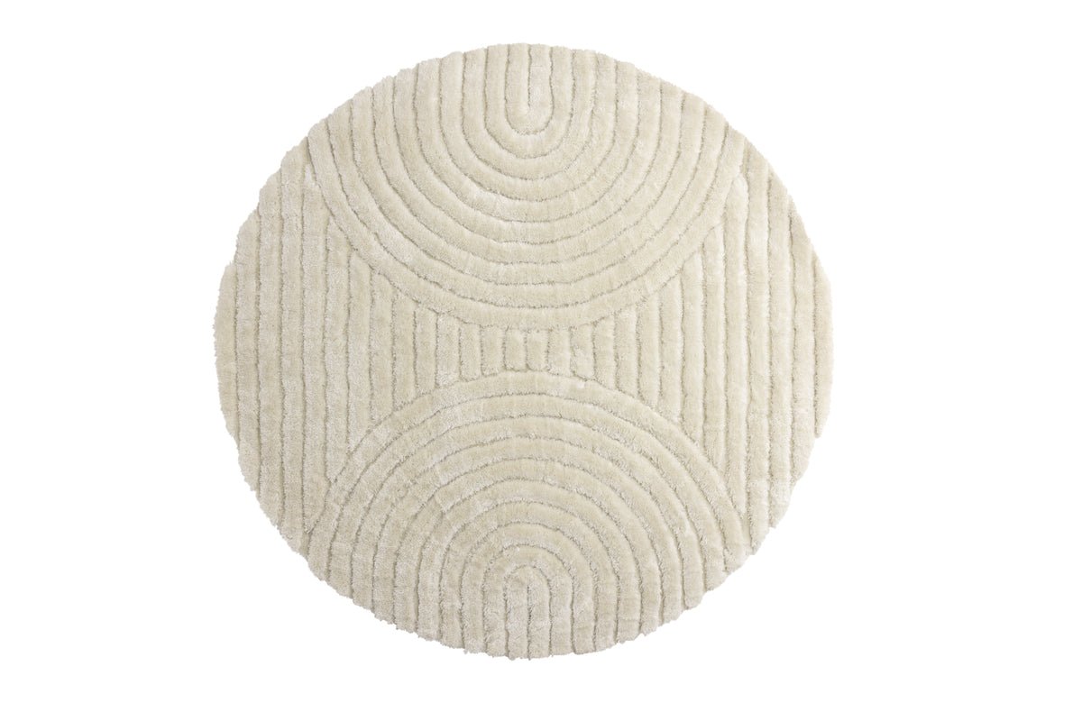 Rug Paco – with ribbed texture made of polyester & cotton