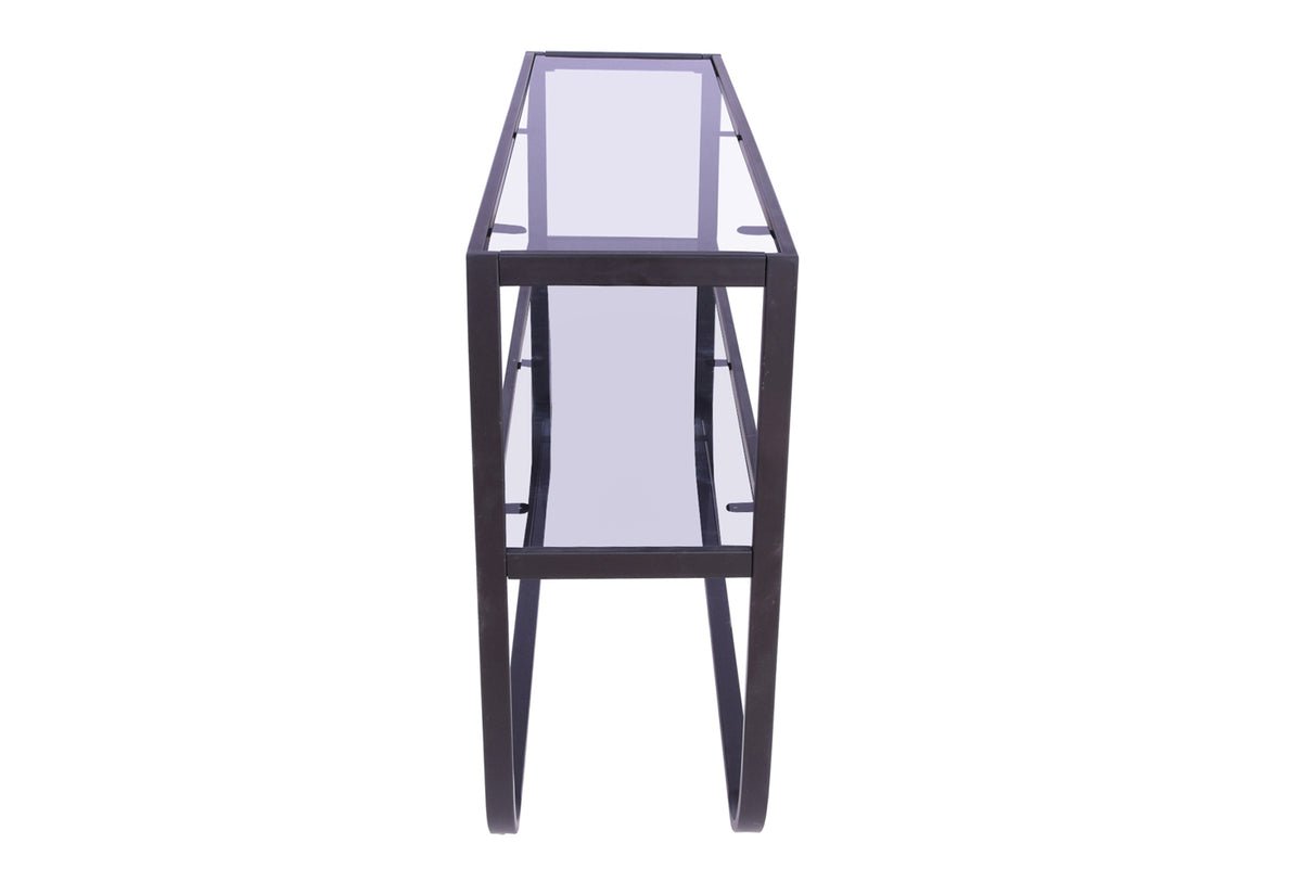 Side table Tiana – in Black or White with glass top
