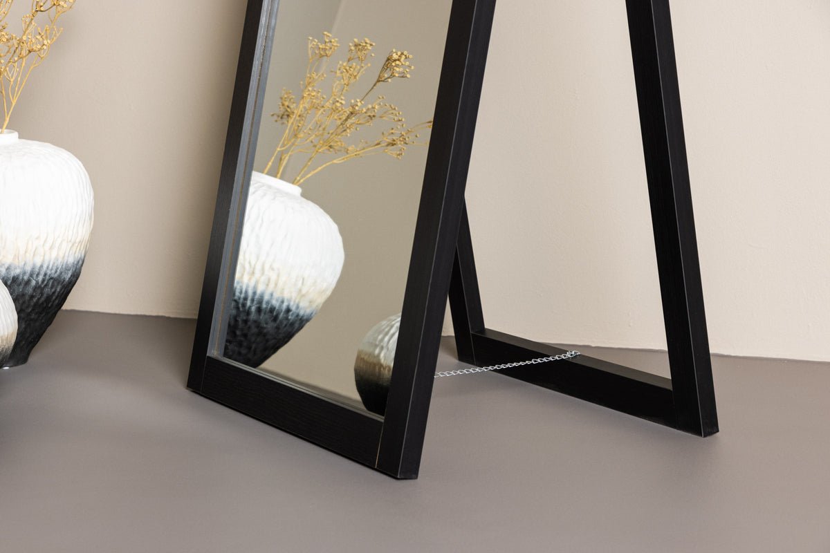 Spiegel Stelina – with stand base and frame in wood look