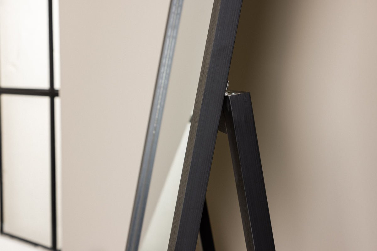 Spiegel Stelina – with stand base and frame in wood look