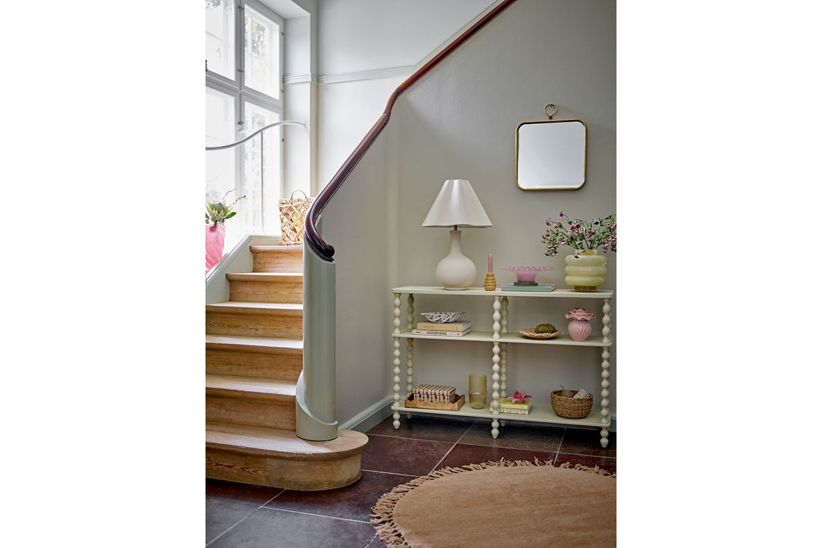 Bowl Liora - Stoneware in White with Leaf Design
