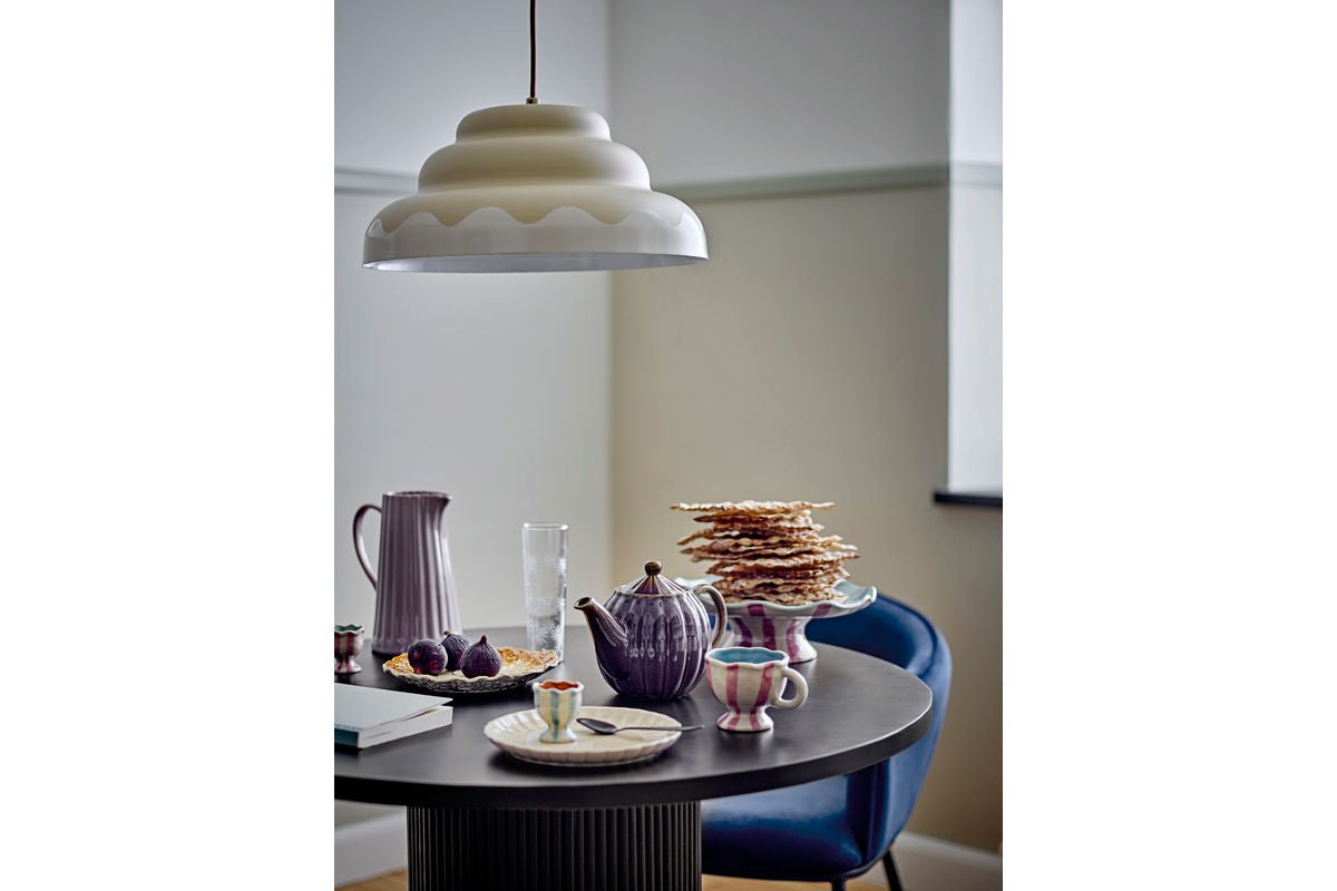 Pendelleuchte Kora – Abgerundetes Design in sanftem Naturton