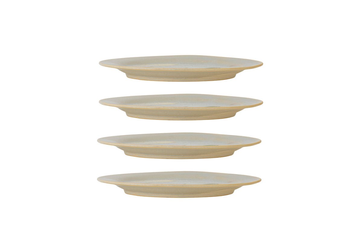 Lobio Plate Set – Stoneware with Hand-Painted Lobster Motif (Set of 4)