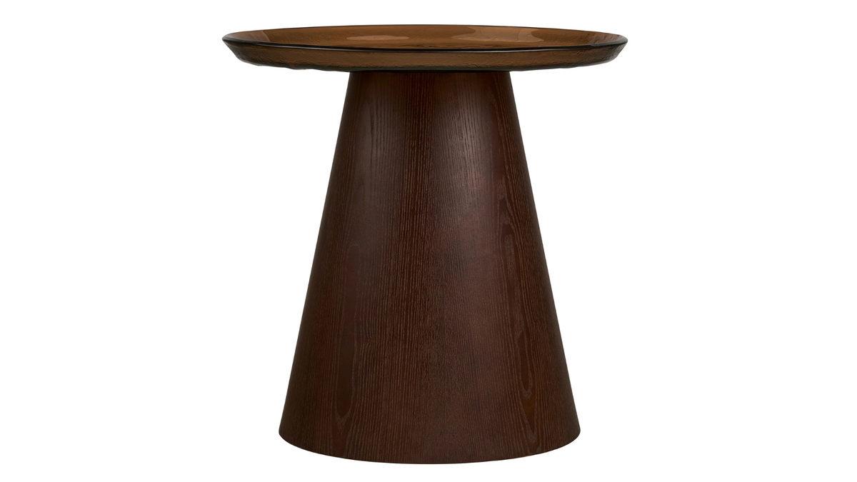 Side table Oliviera - with a glass tabletop