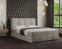 Box spring bed Venice velvet with storage