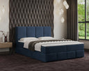 Box spring bed Venice velvet with storage