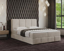 Box spring bed Venice velvet with storage