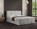 Box spring bed Venice velvet with storage