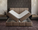 Box spring bed Venice velvet with storage