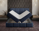 Box spring bed Venice velvet with storage