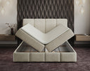 Box spring bed Venice velvet with storage