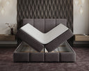 Box spring bed Venice velvet with storage