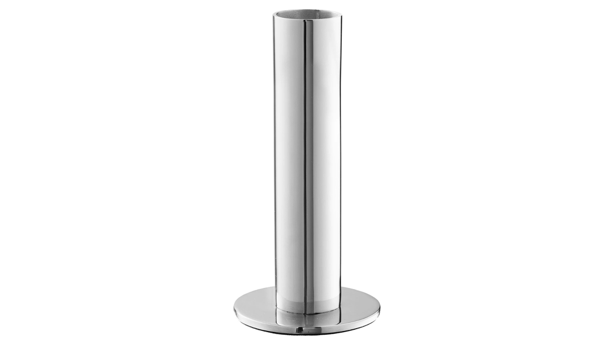 Set of 3 candle holders Steel - made of silver-colored steel