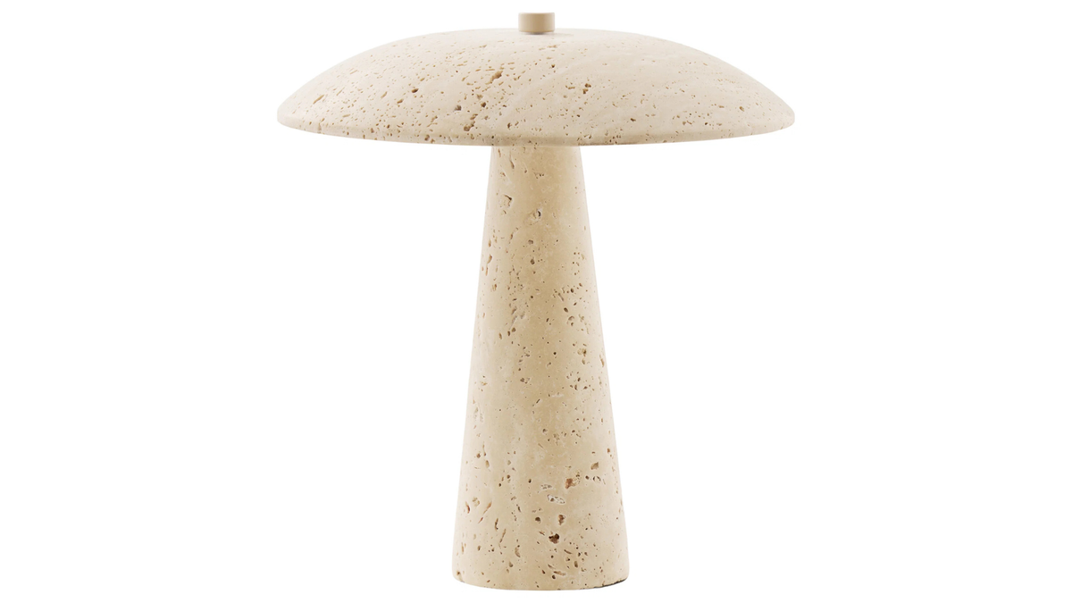 Table lamp Verde - made of high-quality travertine