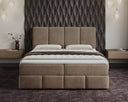 Box spring bed Venice velvet with storage
