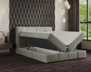 Box spring bed Venice velvet with storage