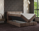 Box spring bed Venice velvet with storage