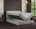 Box spring bed Venice velvet with storage