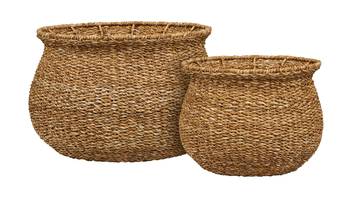 Set of 2 Medellin Baskets - made of polyester and Wood
