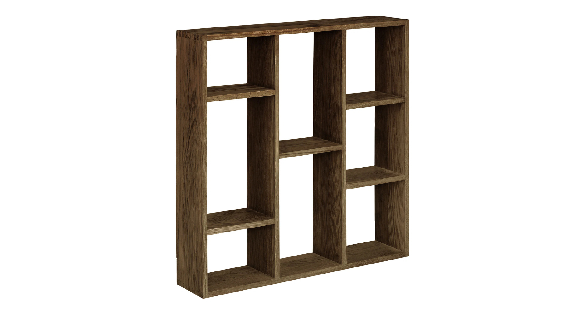 Wall shelf Luzifer II - made of dark oak wood