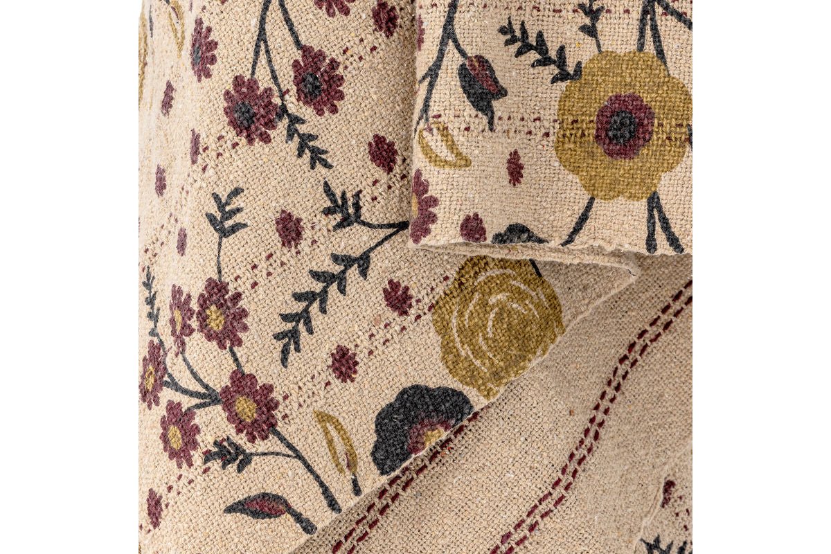 Fiora Bedspread – Recycled Cotton with Floral Pattern