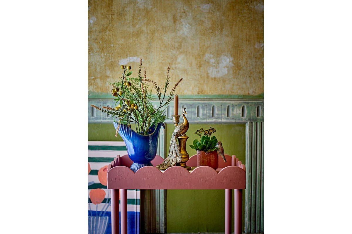 Flower Pot Birdy - Hand-Painted Stoneware with Decorative Bird