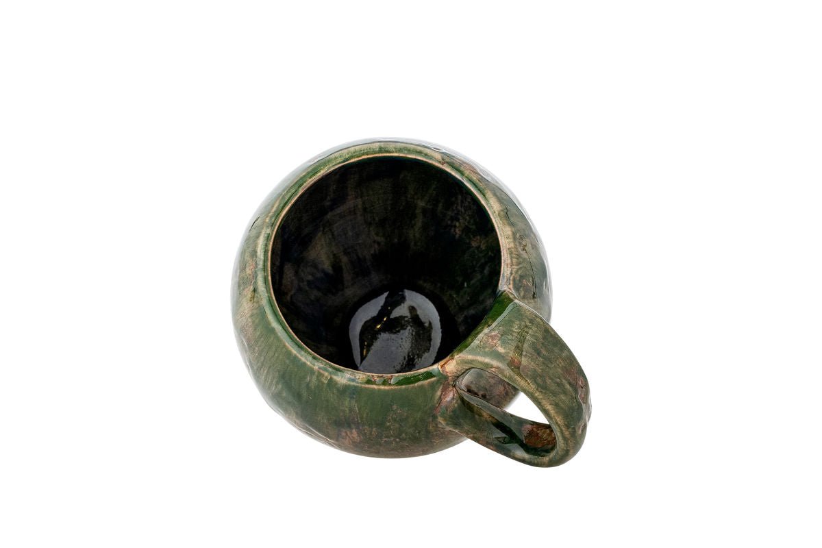 Cup Set "Elane" – Green Stoneware (4-piece)