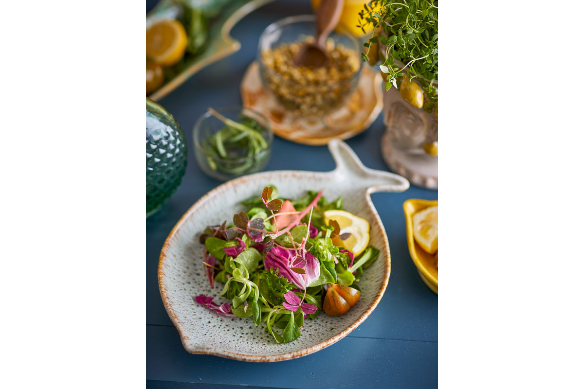 Servierplatte Marina – Steingut in Fischform