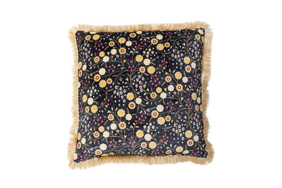 Decorative Cushion Cara - made of Viscose in the Color Blue